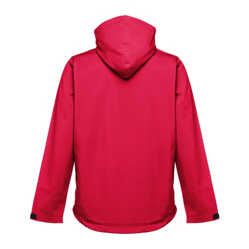 rojo THC ZAGREB II. Chaqueta softshell para hombre, con capucha removible