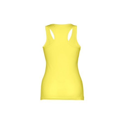 amarillo limón THC TIRANA. Camiseta sin mangas para mujer
