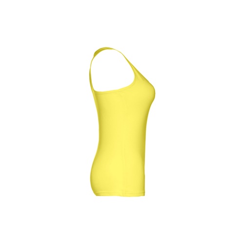 amarillo limón THC TIRANA. Camiseta sin mangas para mujer