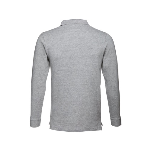 gris claro matizado THC BERN. Polo de manga larga para hombre