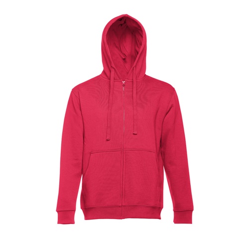 red THC AMSTERDAM. Sudadera para hombre, con cremallera y capucha