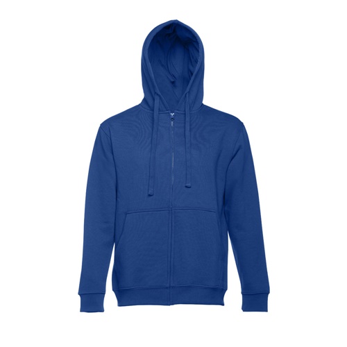azul royal THC AMSTERDAM. Sudadera para hombre, con cremallera y capucha