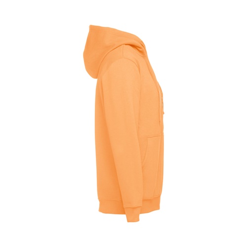 naranja coral THC AMSTERDAM. Sudadera para hombre, con cremallera y capucha