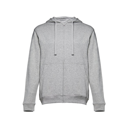 gris claro matizado THC AMSTERDAM. Sudadera para hombre, con cremallera y capucha