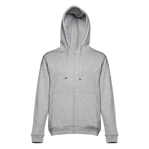 gris claro matizado THC AMSTERDAM. Sudadera para hombre, con cremallera y capucha