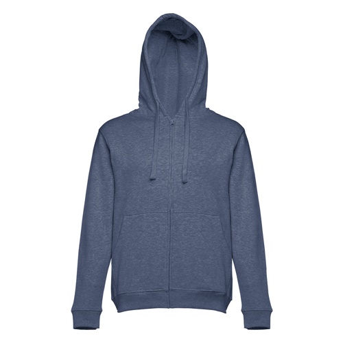 azul matizado THC AMSTERDAM. Sudadera para hombre, con cremallera y capucha