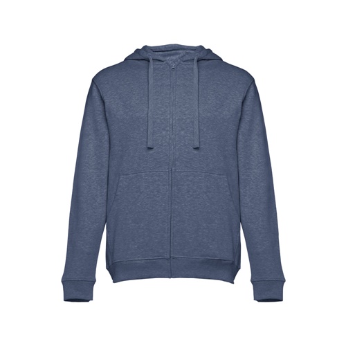 azul matizado THC AMSTERDAM. Sudadera para hombre, con cremallera y capucha