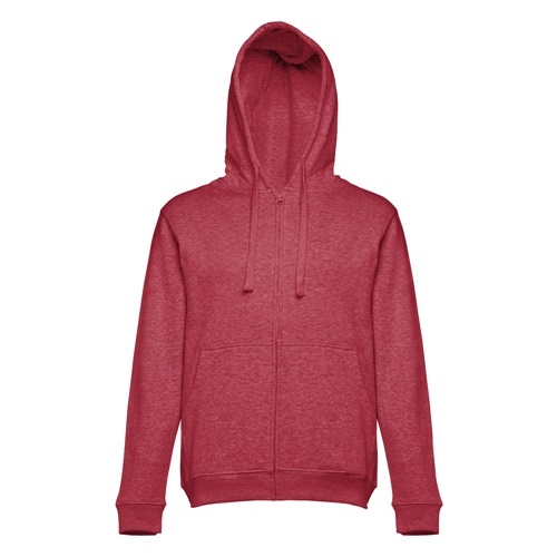 rojo matizado THC AMSTERDAM. Sudadera para hombre, con cremallera y capucha