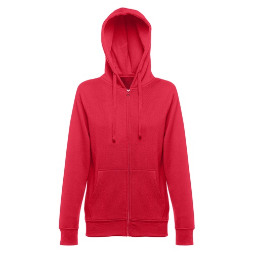red THC AMSTERDAM WOMEN. Sudadera para mujer, con cremallera y capucha