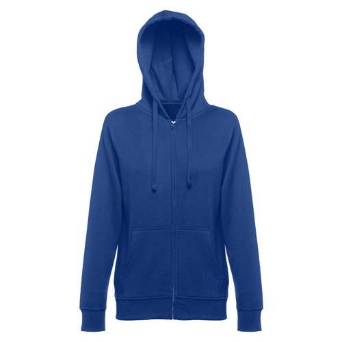azul royal THC AMSTERDAM WOMEN. Sudadera para mujer, con cremallera y capucha