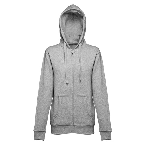 gris claro matizado THC AMSTERDAM WOMEN. Sudadera para mujer, con cremallera y capucha