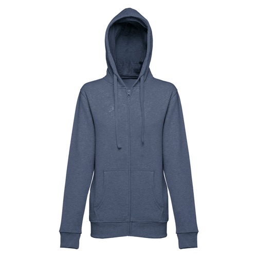 azul matizado THC AMSTERDAM WOMEN. Sudadera para mujer, con cremallera y capucha