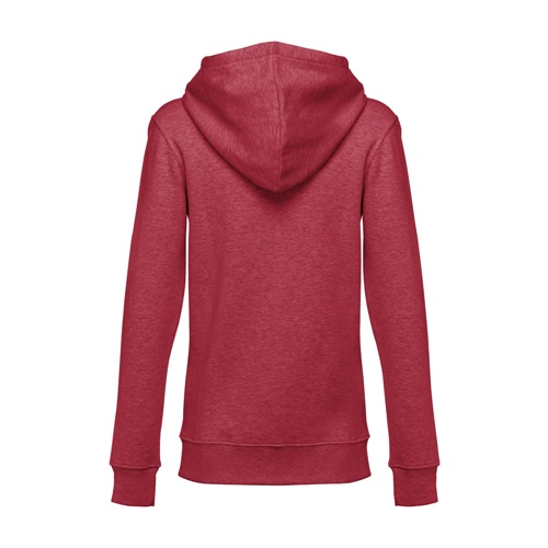 rojo matizado THC AMSTERDAM WOMEN. Sudadera para mujer, con cremallera y capucha