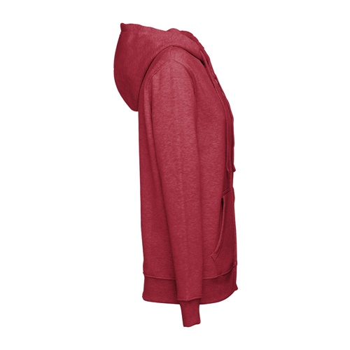 rojo matizado THC AMSTERDAM WOMEN. Sudadera para mujer, con cremallera y capucha