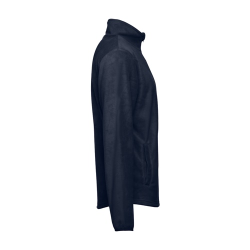 azul marino THC HELSINKI. Chaqueta polar para hombre, con cremallera