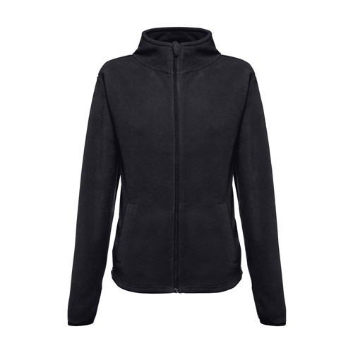negro THC HELSINKI WOMEN. Chaqueta polar para mujer, con cremallera