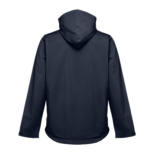azul marino THC ZAGREB. Chaqueta softshell para hombre, con capucha removible