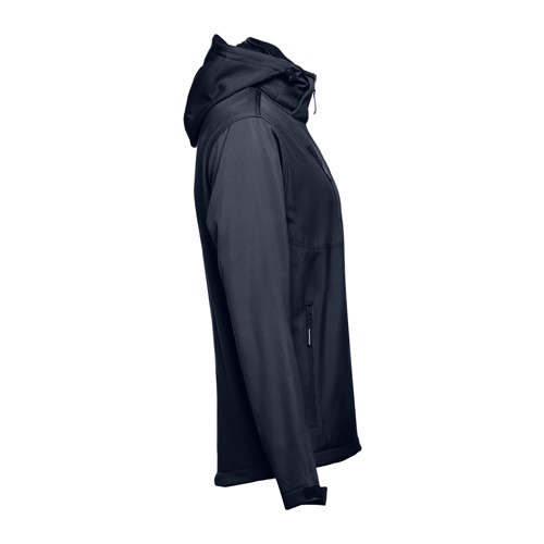azul marino THC ZAGREB. Chaqueta softshell para hombre, con capucha removible
