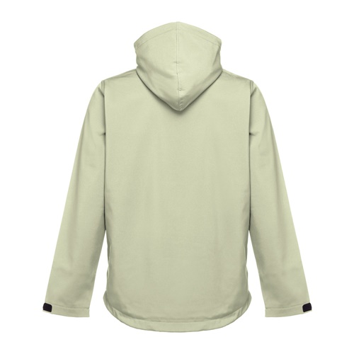 verde pastel THC ZAGREB. Chaqueta softshell para hombre, con capucha removible