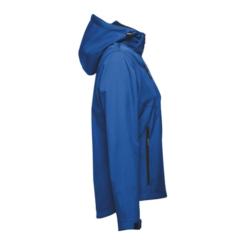 azul royal THC ZAGREB WOMEN. Chaqueta softshell para mujer, con capucha removible