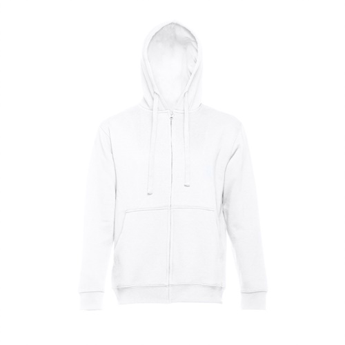 white THC AMSTERDAM WH. Sudadera unisex con cremallera y capucha
