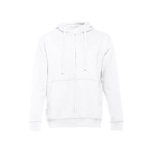 blanco THC AMSTERDAM WH. Sudadera unisex con cremallera y capucha