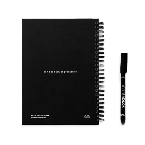 black STARTER KIT INFINITE PLANNER A5. El set incluye un \