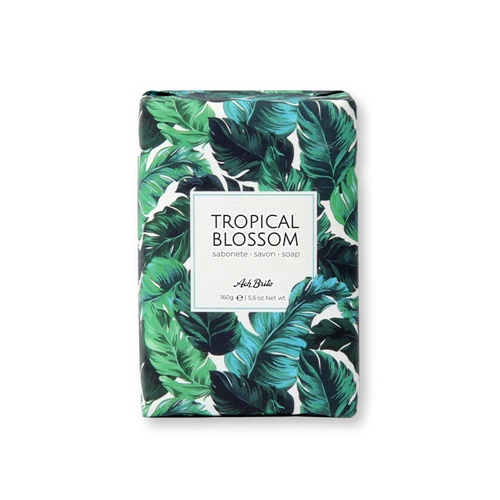 verde oscuro TROPICAL BLOSSOM. Jabones enriquecidos con aceite de oliva (160g)