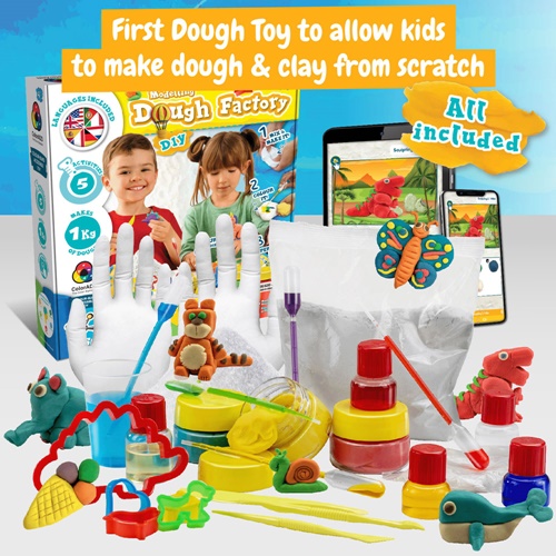 black Modeling Dough Factory Kit II. Juego educativo suministrado con una bolsa de regalo plegable de 190T