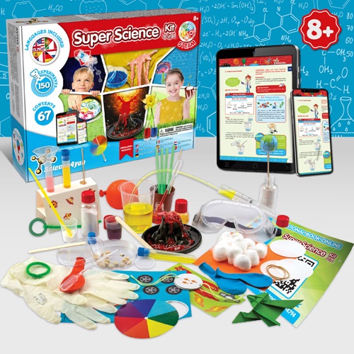 natural 6 in 1 Super Science Kit III. Kit educativo suministrado con una bolsa de regalo de papel kraft (115 g/m²)
