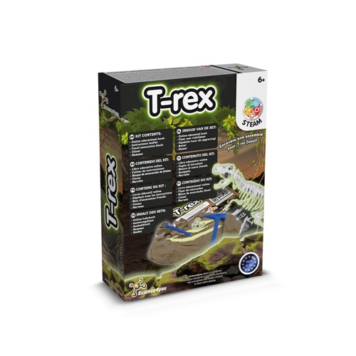 pink Fossil Excavation Kit IV. Juego educativo suministrado con una bolsa de regalo de non woven (80 g/m²)