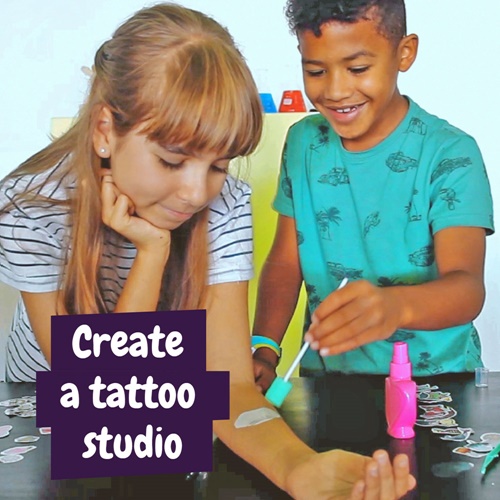 natural Tattoo Factory Kit III. Juego educativo suministrado con una bolsa de regalo de papel kraft (115 g/m²)