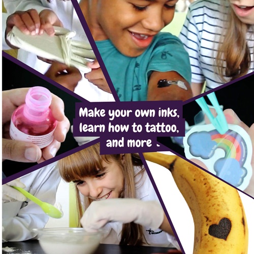 natural Tattoo Factory Kit III. Juego educativo suministrado con una bolsa de regalo de papel kraft (115 g/m²)