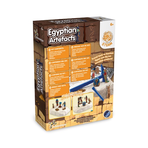 black Ancient Egypt Excavation Kit V. Juego educativo suministrado con una bolsa de regalo plegable de 190T
