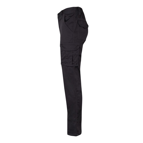 black VL LUGH. Pantalón elástico multibolsillos (240g/m²) en algodón (46%), EME (38%) y poliéster (16%)