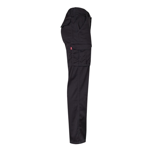 black VL LUGH. Pantalón elástico multibolsillos (240g/m²) en algodón (46%), EME (38%) y poliéster (16%)