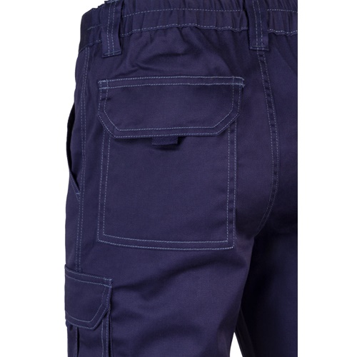 blue VL LUGH. Pantalón elástico multibolsillos (240g/m²) en algodón (46%), EME (38%) y poliéster (16%)