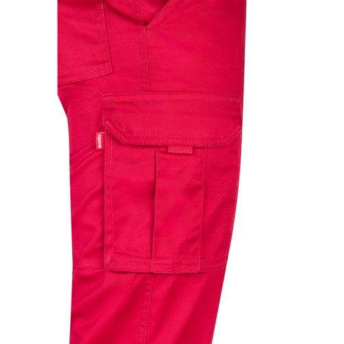 red VL LUGH. Pantalón elástico multibolsillos (240g/m²) en algodón (46%), EME (38%) y poliéster (16%)