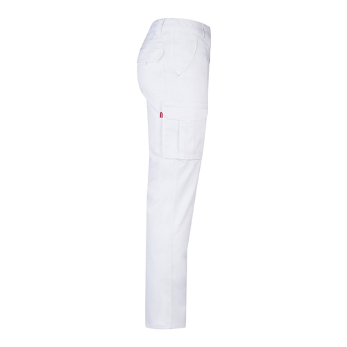 white VL LUGH. Pantalón elástico multibolsillos (240g/m²) en algodón (46%), EME (38%) y poliéster (16%)