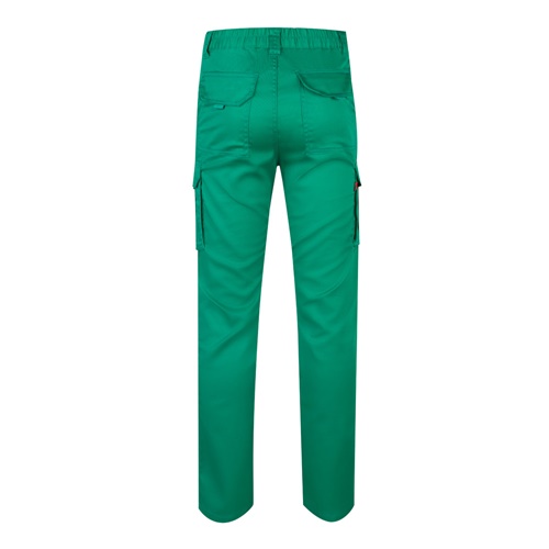 verde VL LUGH. Pantalón elástico multibolsillos (240g/m²) en algodón (46%), EME (38%) y poliéster (16%)