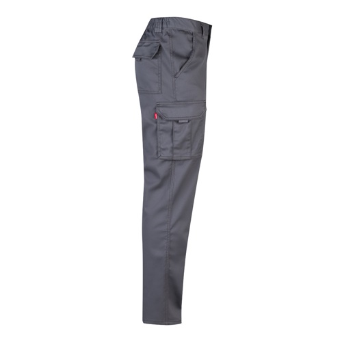 gray VL LUGH. Pantalón elástico multibolsillos (240g/m²) en algodón (46%), EME (38%) y poliéster (16%)