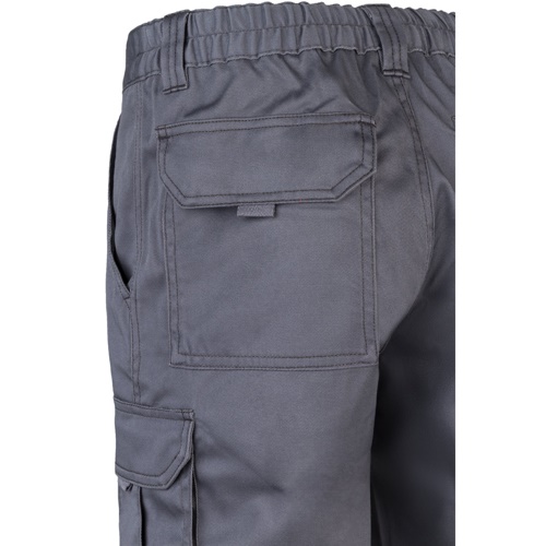 gray VL LUGH. Pantalón elástico multibolsillos (240g/m²) en algodón (46%), EME (38%) y poliéster (16%)