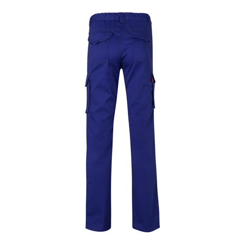 azul royal VL LUGH. Pantalón elástico multibolsillos (240g/m²) en algodón (46%), EME (38%) y poliéster (16%)