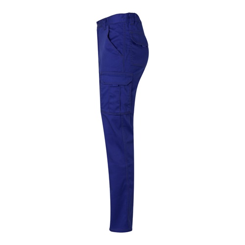 azul royal VL LUGH. Pantalón elástico multibolsillos (240g/m²) en algodón (46%), EME (38%) y poliéster (16%)