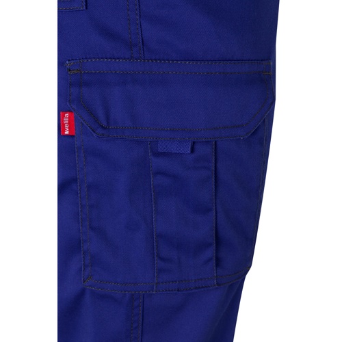 azul royal VL LUGH. Pantalón elástico multibolsillos (240g/m²) en algodón (46%), EME (38%) y poliéster (16%)