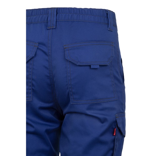 azul royal VL LUGH. Pantalón elástico multibolsillos (240g/m²) en algodón (46%), EME (38%) y poliéster (16%)