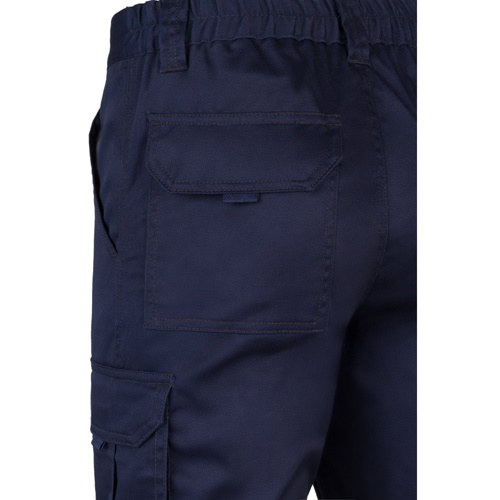 azul marino VL LUGH. Pantalón elástico multibolsillos (240g/m²) en algodón (46%), EME (38%) y poliéster (16%)