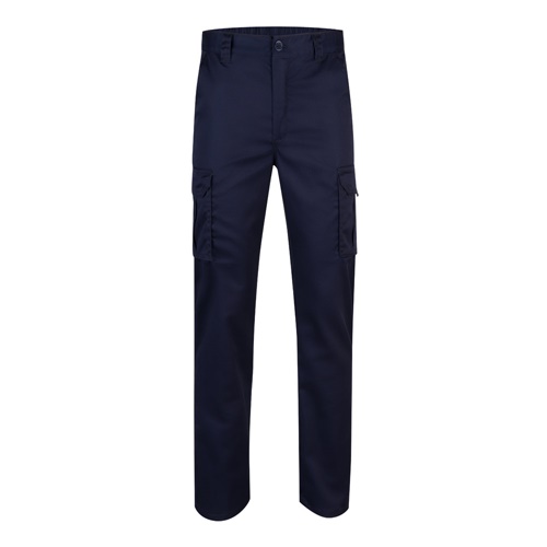 azul marino VL LUGH. Pantalón elástico multibolsillos (240g/m²) en algodón (46%), EME (38%) y poliéster (16%)