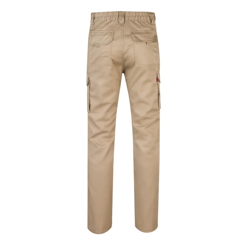 natural claro VL LUGH. Pantalón elástico multibolsillos (240g/m²) en algodón (46%), EME (38%) y poliéster (16%)
