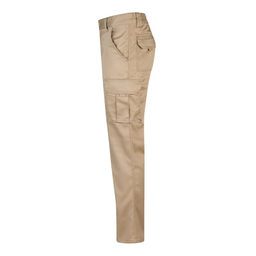 natural claro VL LUGH. Pantalón elástico multibolsillos (240g/m²) en algodón (46%), EME (38%) y poliéster (16%)
